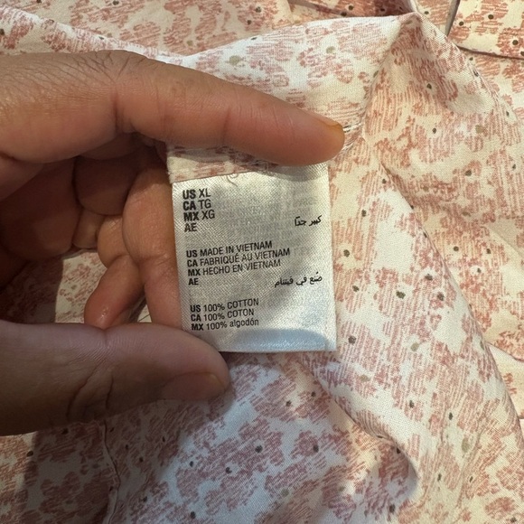 Alfani Men's Light Pink Patterned Button Down Shirt - Picture 5 of 6